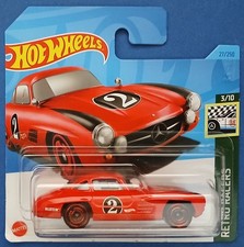 HOT WHEELS 2023 MERCEDES-BENZ 300 SL, RED, SHORT CARD.