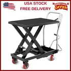 Hydraulic Lift Table Cart 330lbs Capacity 28.5" Lifting Height Single Scissor