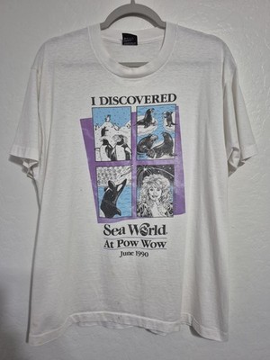 Vintage 1990 Seaworld ''I Discovered Seaworld'' Shirt - XL - Dolly Parton 90s Orca