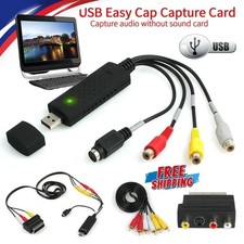 Digital Capture Card USB 2.0 Audio Video VHS to DVD VCR PC HDD Converter Adapter