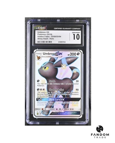 CGC 10 GEM MINT Umbreon GX Shiny Vault SV69/SV94 Pokemon Hidden Fates