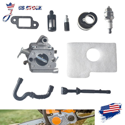 Carburetor Kit For Stihl MS180C MS170 MS180 017 018 Chainsaw W/ Filter Tune Up