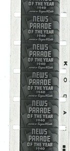 16mm Film Short - News Parade of the Year 1940 - has VS