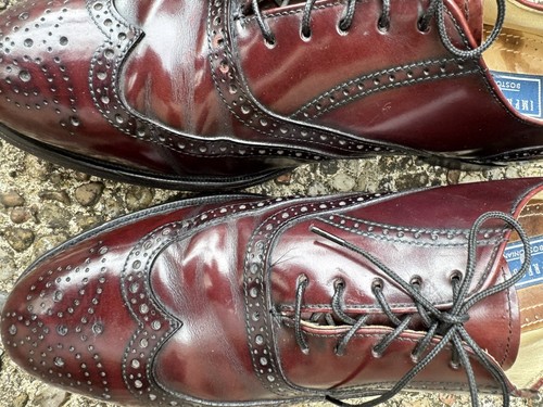 Bostonian Impression elegante Herrenschuhe Ochsenblut Leder Budapester Oxford Größe 11,5 - Bild 5 von 8