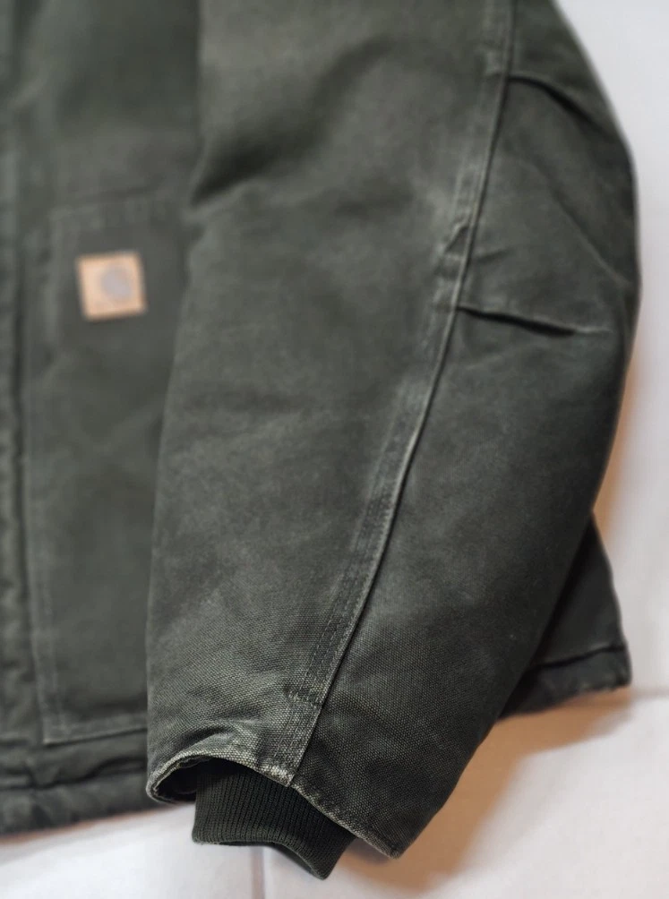 Vintage Carhartt J22 MOS Jacket Men's XL Moss Green Sandstone Arctic Quilt Lined image 5