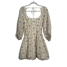 Brock Collection X Hm Womens Xs Cottagecore Bubble Hem Puff Sleeve Dress Boho Brock Collection X Hm Womens Xs Cottagecore Bubble Hem Puff Sleeve Dress Boho