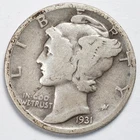 1931-S Mercury Silver Dime San Francisco Mint Good (G)