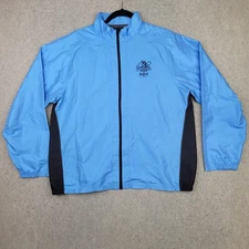 Zero Restriction Tour Series Jacket Mens 2XL Blue Full Zip Golf Logo Mock Neck
