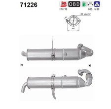 Katalysator AS 71226 für SMART CITY 450 FORTWO CROSSBLADE 330 352 353 418 432