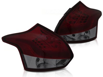 LED rear lights for Ford Focus 3 HB 2011 2012 2013 2014 VR-790 Red Smoke Bar