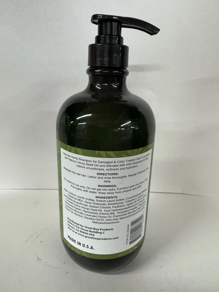Naturisa- Hemp Seed Oil & Lavender & Charmomile SHAMPOO & CONDITIONER 33.8 oz - Image 4 of 4