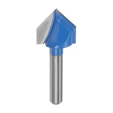 Router Bit 3/4" Dia 1/4" Shank 90 Degree V Type End Mill Edge Trimmer