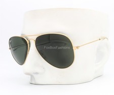 Ray-Ban RB3025 L0205 Aviator Sunglasses Gold Green Glass 58mm Medium No Case