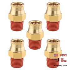 5PCS Quick Push to Connect 1/4" OD x 1/4" NPT Quick Push Straight-5PCS
