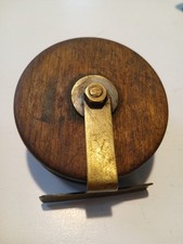 Ancien moulinet de pêche anglais Triplelife en bois et laiton – vers 1900 - Collection