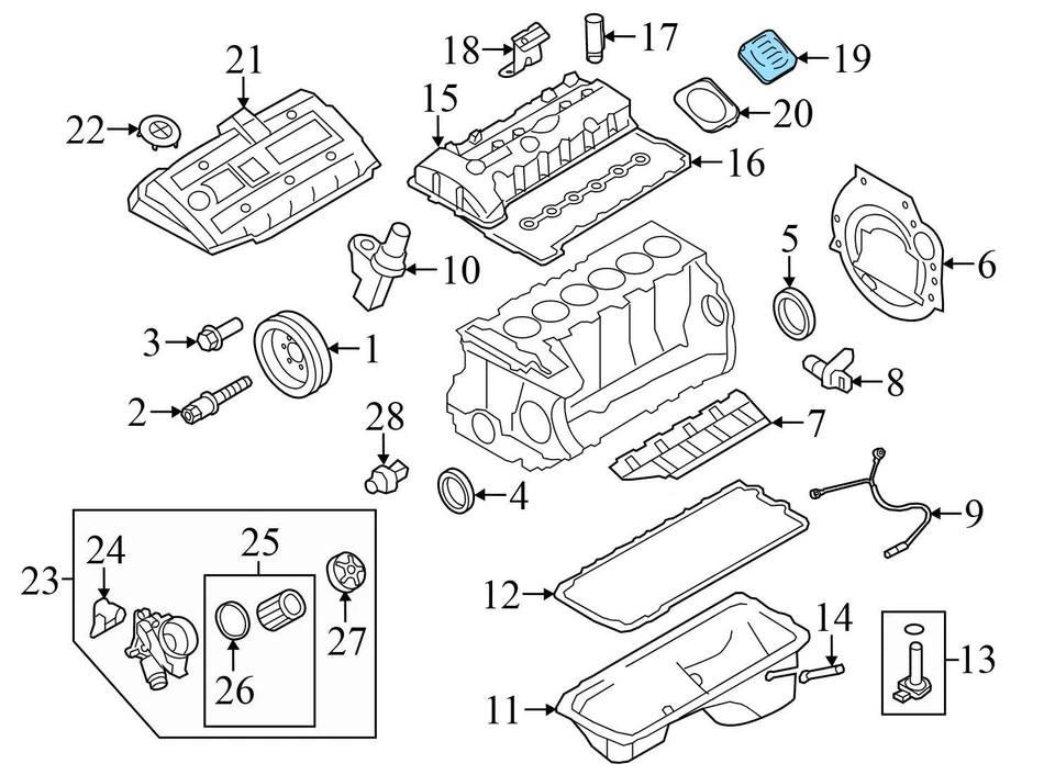 BMW 328I XDRIVE E90 LCI 2009-2016 - Tapa de aceite del motor 7560481 Foto 3 de 4