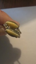 Vintage Tiger Eye 10kt Gold Ring  Size 6