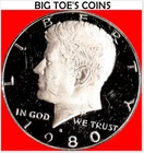 1980-S CLAD PROOF KENNEDY HALF DOLLAR, VERY BEAUTIFUL  PROOF COIN, FAST SHIPPING