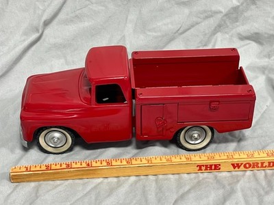 Tru-Scale Service Utility Truck Pressed Steel Repainted Red Ertl