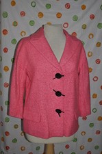 Etcetera Women`s 8 Lined Loops Textured Mohair Pink Blazer Jacket Chic Nwt $335