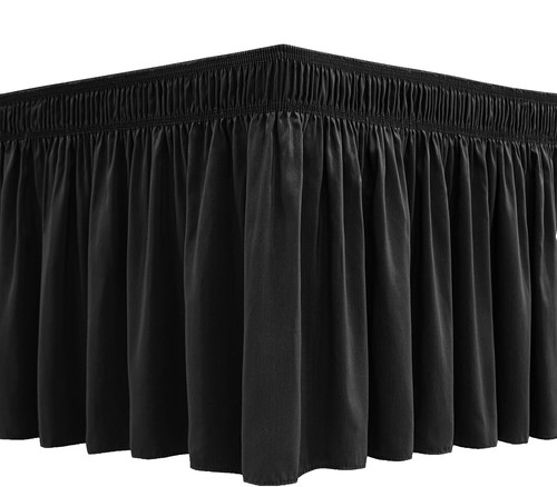 Jupe De Lit Primitive King Noir Et Beige à étoiles Appliquées – VHC Brands, 100% Coton