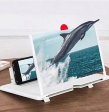 CELLPHONE 4X Universal Screen Amplifier W/3D Magnification & Eye Protection-NEW!