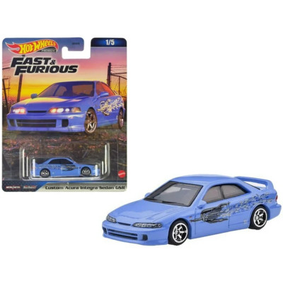 Hot Wheels '23 Fast & Furious Custom Acura Integra Sedan GSR Mix 3 Movie Toy Car