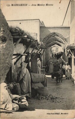 Old postcard MOROCCO MARRAKECH Arsa Moulay Moussa (10614)