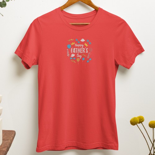 Happy Father's Day Embroidered T-shirt Dad Papa Family Children Kids Love Gifts - Picture 17 of 23