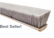 Magnolia Brush #3724 24" Pro Series Silver Flagged Tip Plastic Push Broom Head