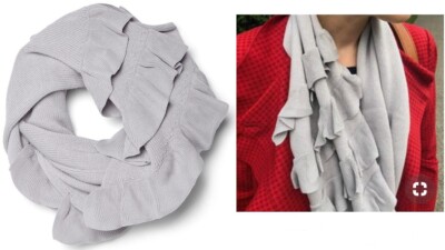 Cabi 2018 Fall infinity-style Cuddle Scarf, with layered ruffle