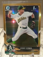 NON AUTO 2018 Bowman Chrome 1st Jeremy Eierman Gold Refractor 05/50 A's HOT RC