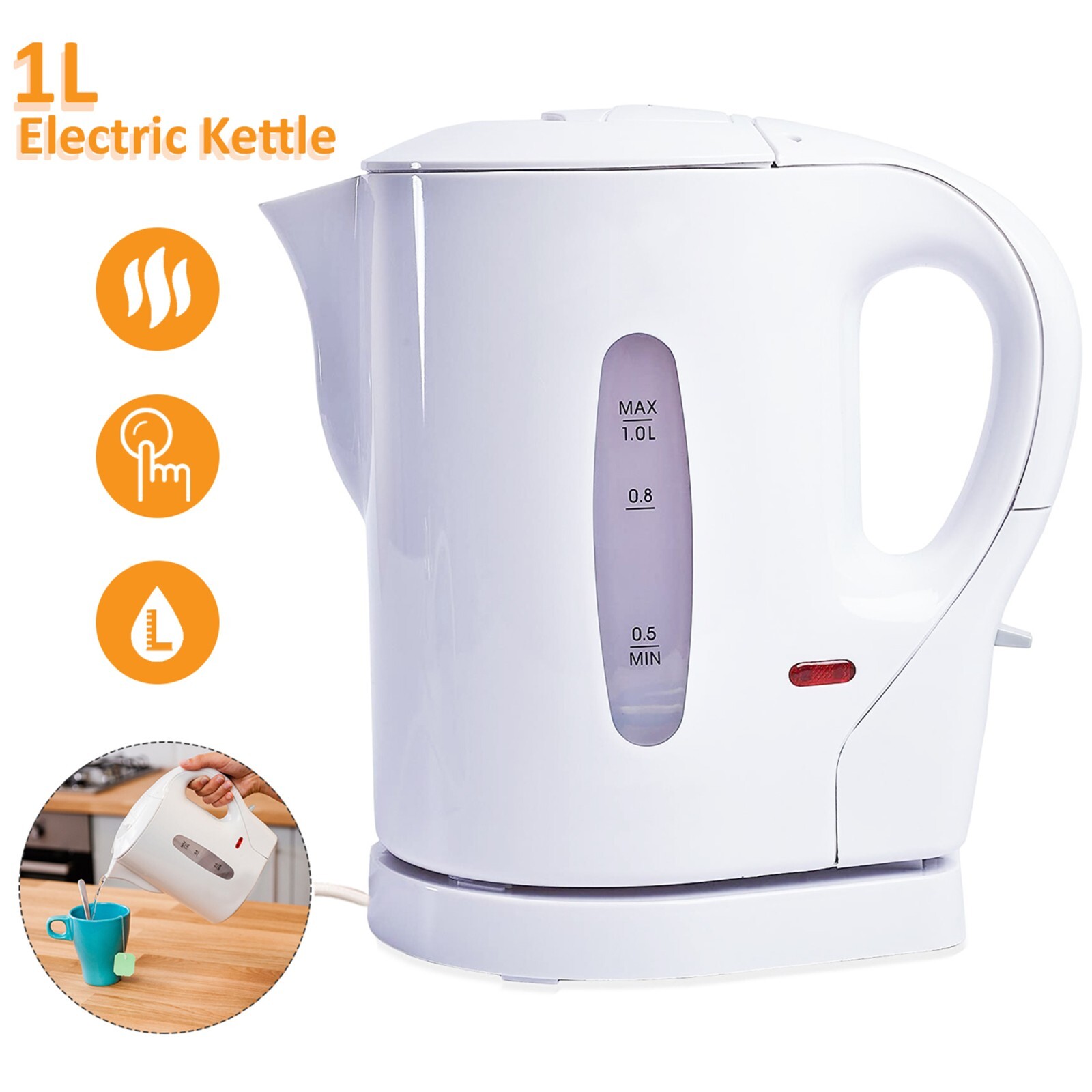 1L Portable Electric Travel Kettle Camping
