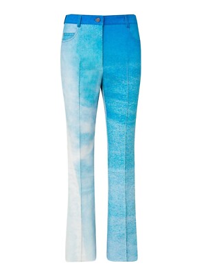 Akris Farid Cotton Stretch Denim Pants In Sky Sz 2