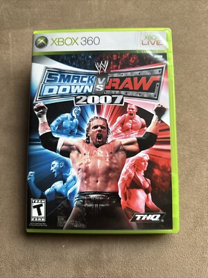 WWE SmackDown vs. Raw 2007 (Microsoft Xbox 360, 2006) With Manual