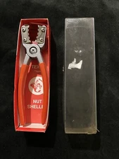 Texan York Pecan Nut  Sheller Cracker Open Box with Papers Pecans Walnuts Almond