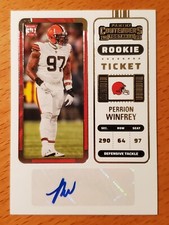 2022 Panini Contenders Rookie Auto #202A Perrion Winfrey Oklahoma Browns