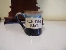 Tumbleweed Pottery 16oz “Blah Blah Blah” Pottery Mug