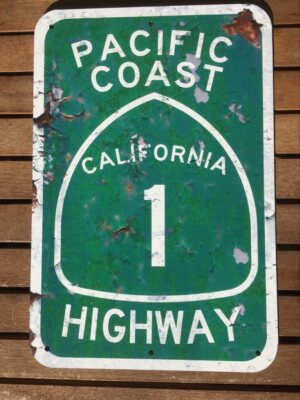 Metallschild  Pacific Coast Highway No. 1 California ca. 20x30  cm Shabby Style