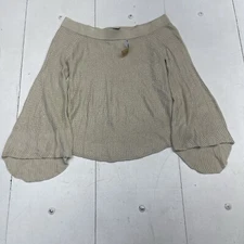 American Rag Beige Wide Sleeve Off The Shoulder Sweater Women’s Size Medium New*