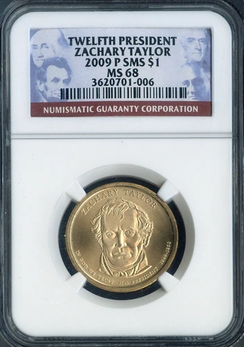 2009-P Zachary Taylor Dollar NGC MS68 SMS - 12th U.S. President