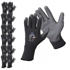 GlovBE 6/12/120 PAIRS Polyester Work/Garden/Mechanic/Construction/Safety Gloves