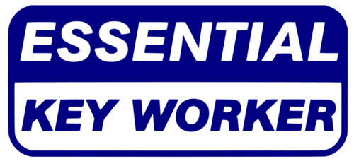 Essential Worker Charity Modern Car/Van Sticker NHS/Warehouse/Postal/School - Afbeelding 1 van 3