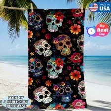 Skeleton Oversize Beach Towel Microfiber Bath Towels Extra Large Quick Dry Soft