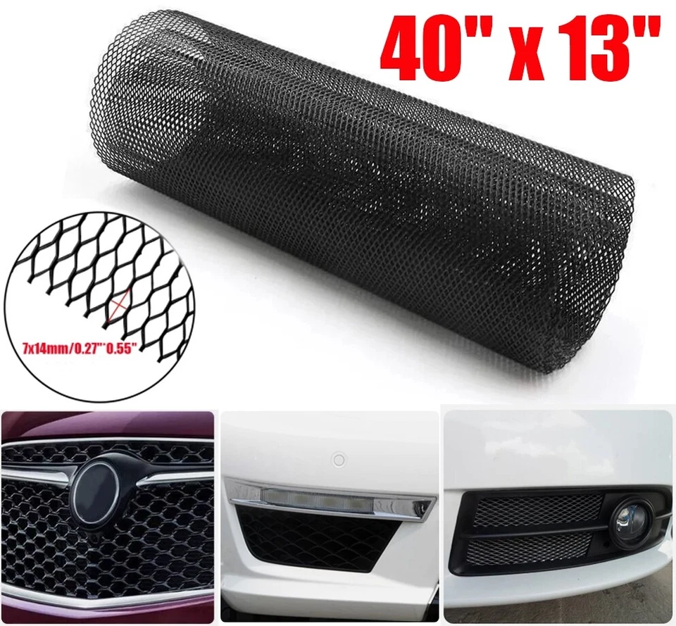 Универсальная автомобильная решетка 40 x 13 дюймов сетка алюминиевый сплав автомобильная решетка вставной бампер - Изображение 2 из 4