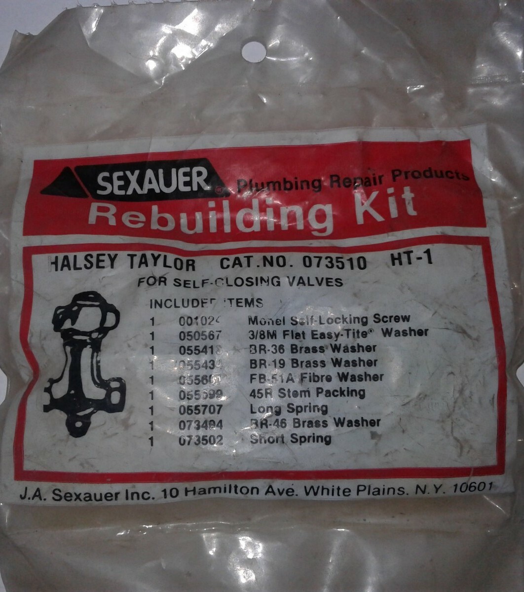 Sexauer 073510 HT-1 Self Closing Valve Rebuilding Kit. HALSEY TAYLOR
