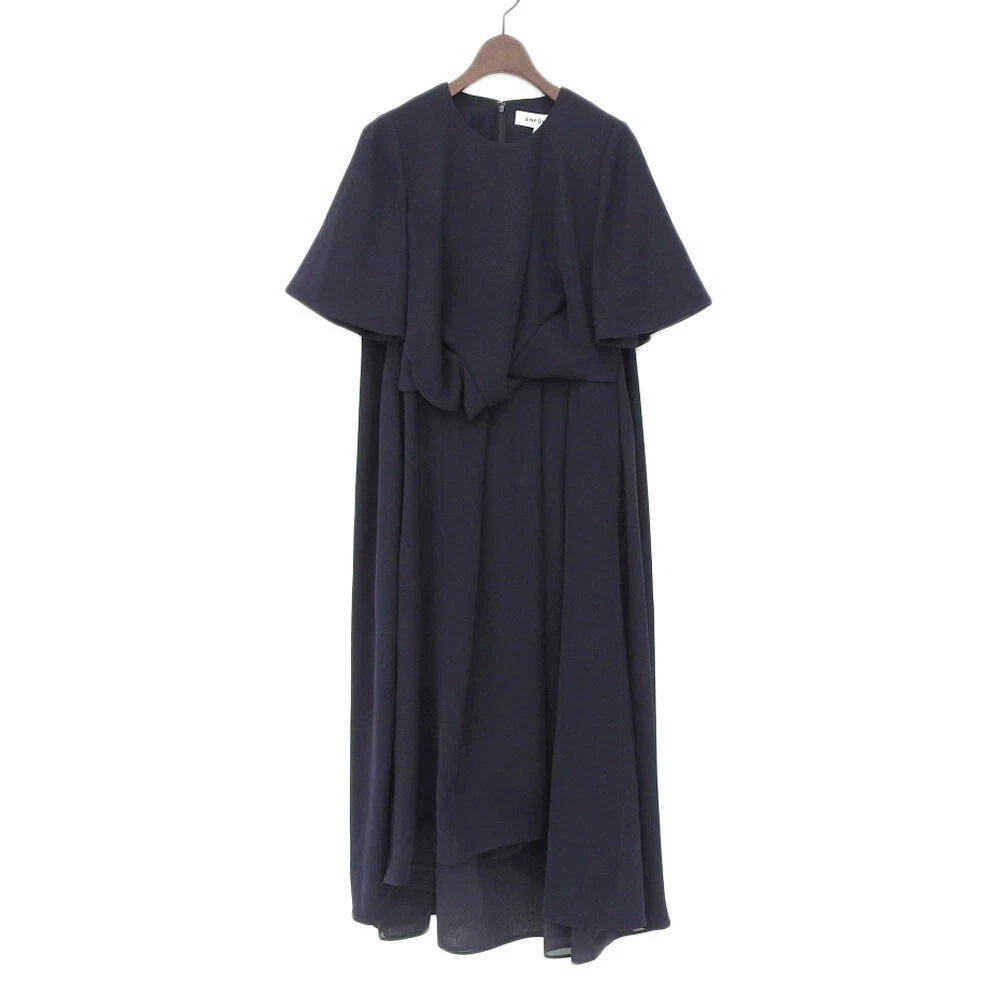 ENFOLD beautiful goods ENFOLD light double satin asymmetric hem