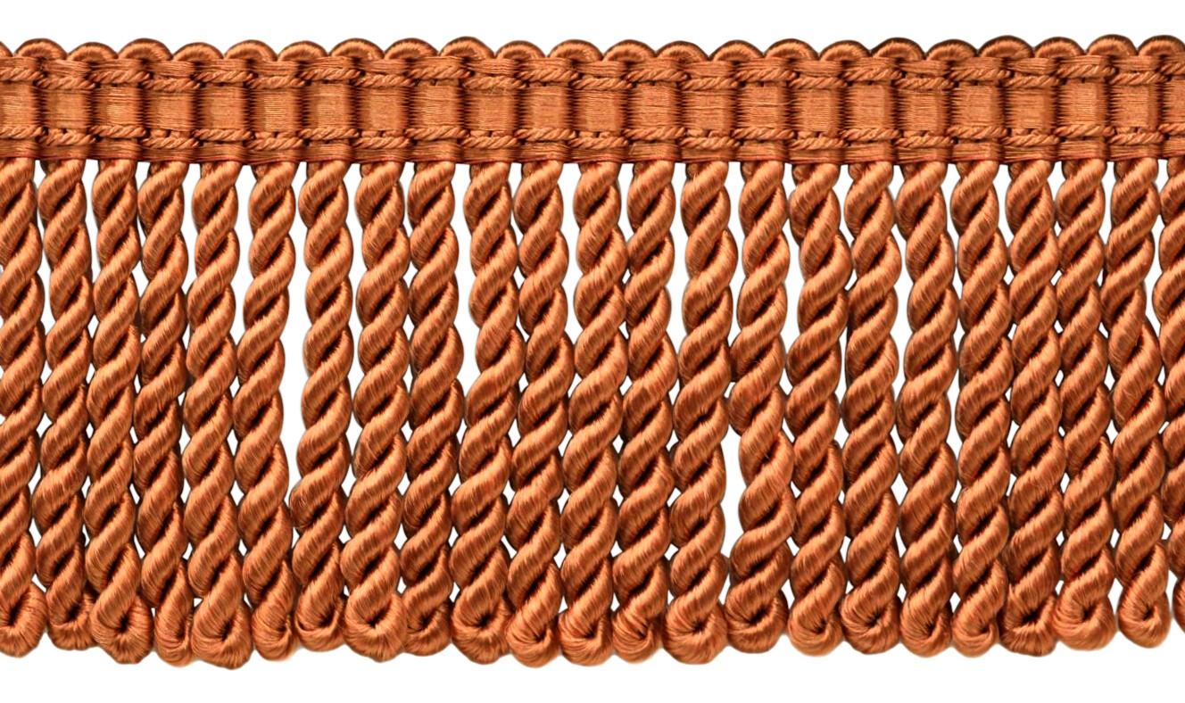 Terra Cotta / 3"" Bullion Fringe Trim / Decorative Gimp Design / 5 Yards