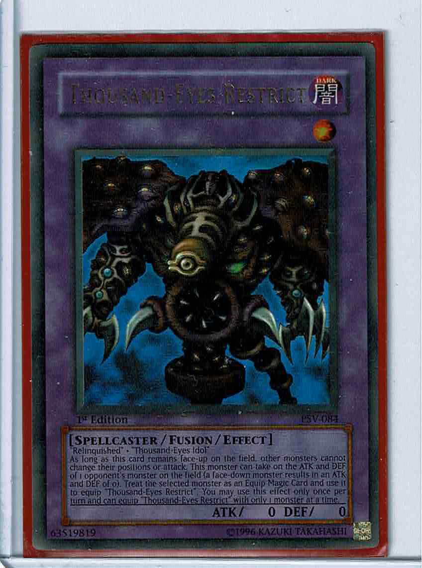 yugioh card thousand eyes restrict Nightmare Revealed  Magnificent Monsters Breakdown Spellcaster/Fusion/Effect Level 1 ATK/0 DEF/0 Relinquished + Thousand Yu-Gi-Oh! Thousand-Eyes Restrict [TB] Ultra