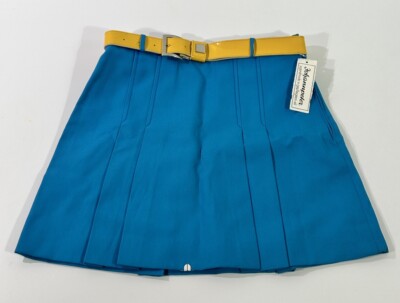 Vintage Johannpeter Retro Rock Türkis Gr. 146 mit Gürtel Jugendmode HL1/P177